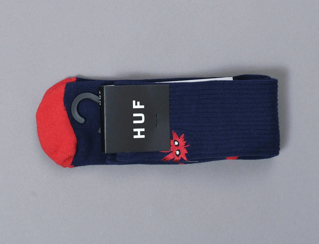 Accessories Socks Huf Cmon Leaf Plantlife Crew Sock Huf Socks / Blue / One Size