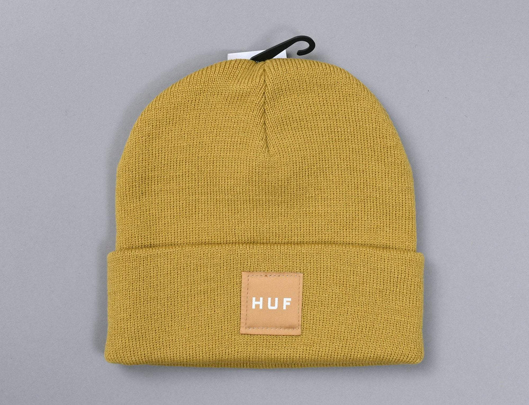 Beanie Cuff HUF Box Logo Beanie Honey Mustard Huf Cuff Beanie / Yellow / One Size