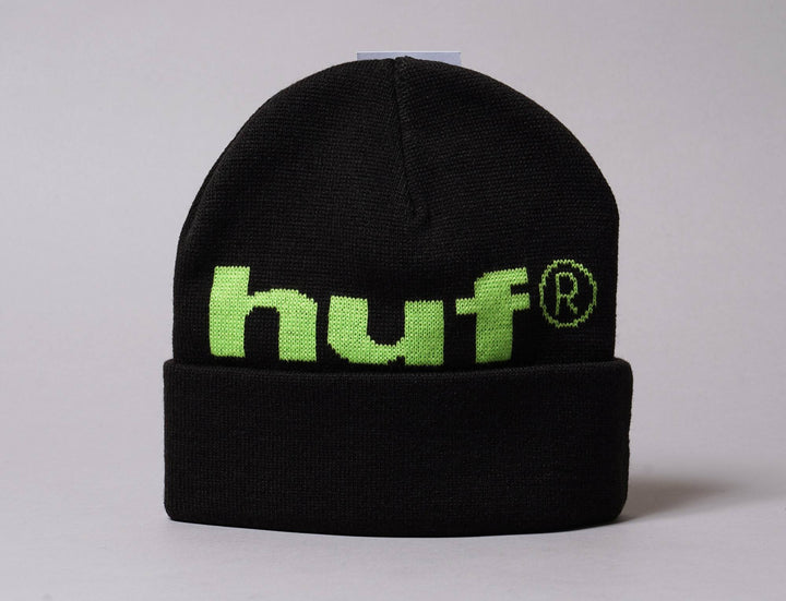 Beanie Cuff HUF 98 Logo Beanie Black Huf Cuff Beanie / Black / One Size
