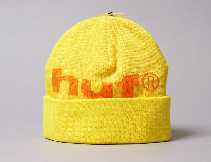 Beanie Cuff HUF 98 Logo Beanie Yellow Huf Cuff Beanie / Yellow / One Size