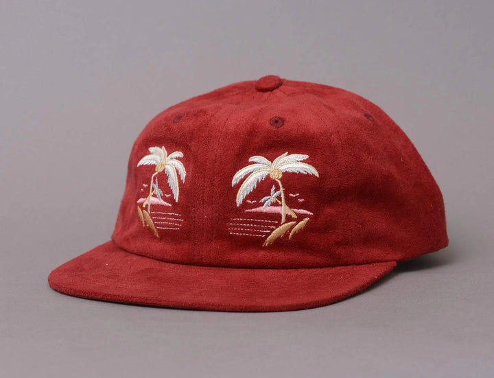 Cap Adjustable HUF Souvenir 6 Panel Cap Burgundy Huf Adjustable Cap Cap / Red / One Size
