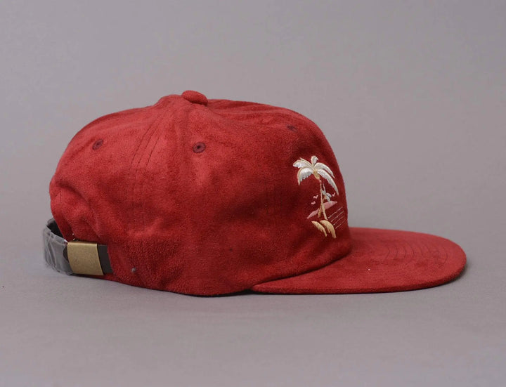 Cap Adjustable HUF Souvenir 6 Panel Cap Burgundy Huf Adjustable Cap Cap / Red / One Size