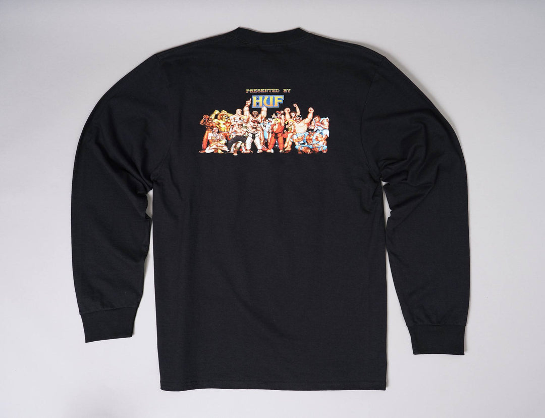 Clothing Tee HUF Street Fighter Ending Long Sleeve Tee Black Huf
