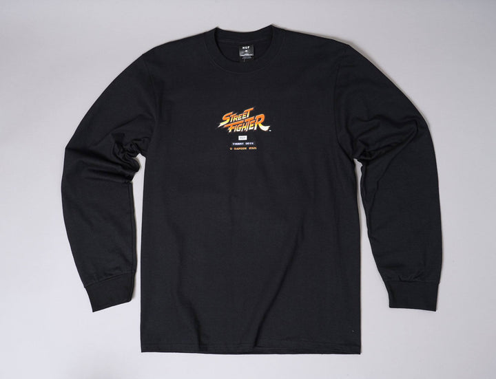 Clothing Tee HUF Street Fighter Ending Long Sleeve Tee Black Huf