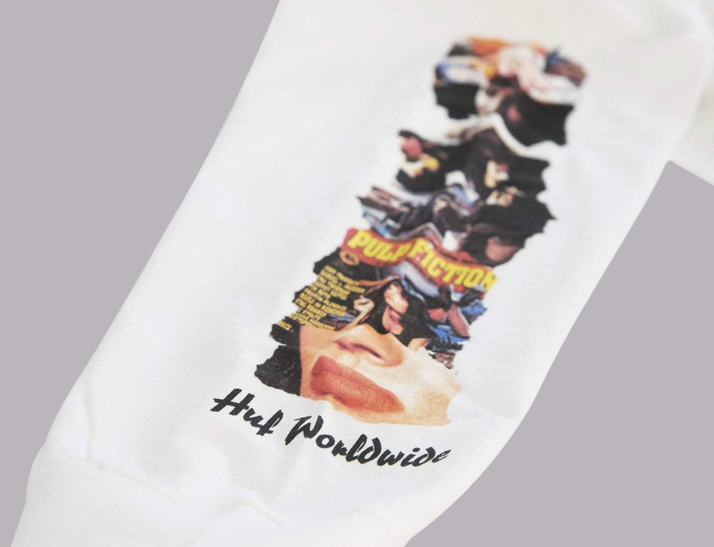 Clothing Tee HUF X Pulp Fiction Collage L/S Tee White Huf