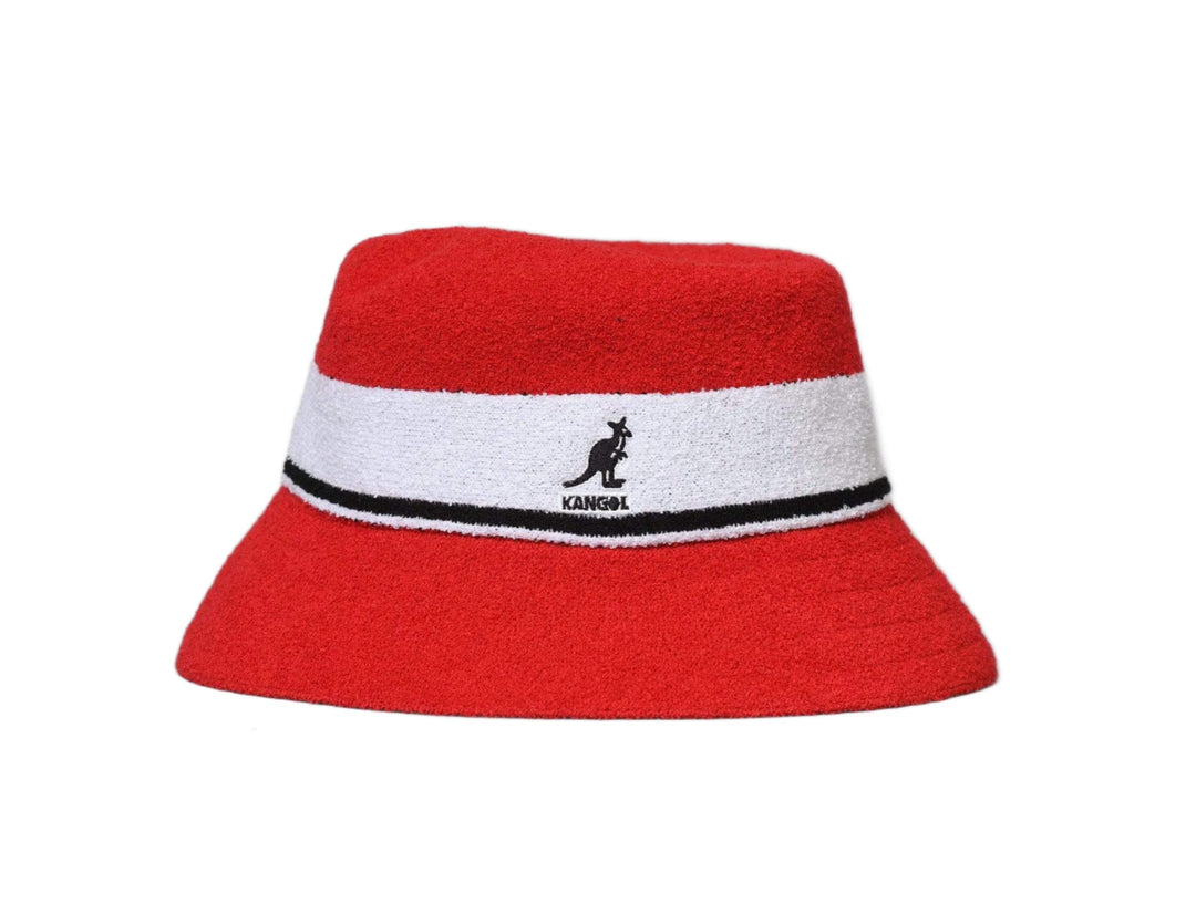 Hat Bucket Kangol Bermuda Stripe Bucket Scarlet Kangol