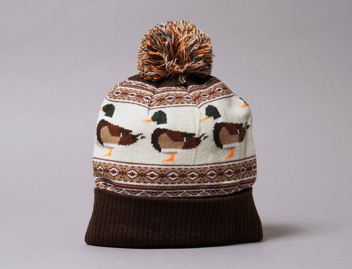 Beanie Bobble Kavu Herschel Beanie Snow Mallard Kavu Bobble Beanie / Brown