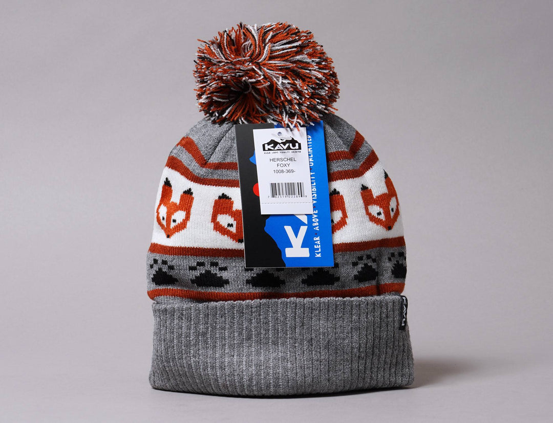 Beanie Bobble Kavu Herschel Beanie Foxy Kavu Bobble Beanie / Grey