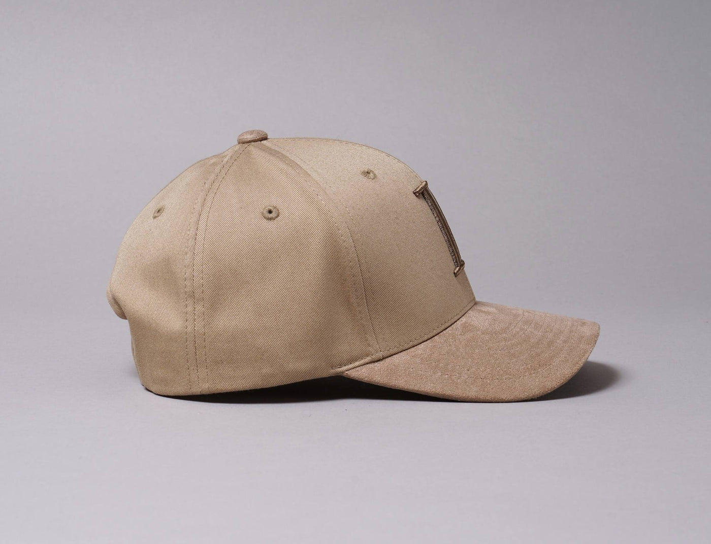 Cap Snapback Les Deux Baseball Suede II Dark Sand/Mountain Grey Les Deux Snapback Cap / Beige / One Size