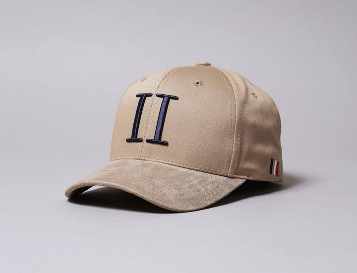 Cap Snapback Les Deux Baseball Suede II Grey Sand/Dark Navy Les Deux Snapback Cap / Beige / One Size