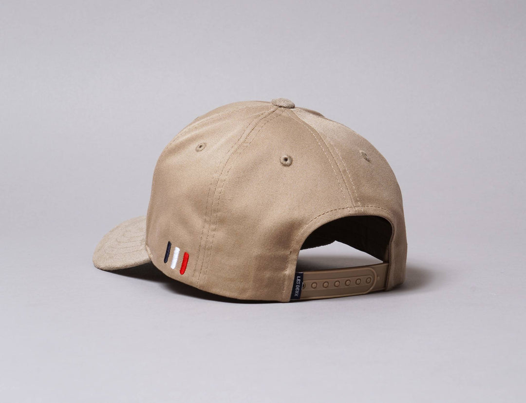 Cap Snapback Les Deux Baseball Suede II Grey Sand/Dark Navy Les Deux Snapback Cap / Beige / One Size