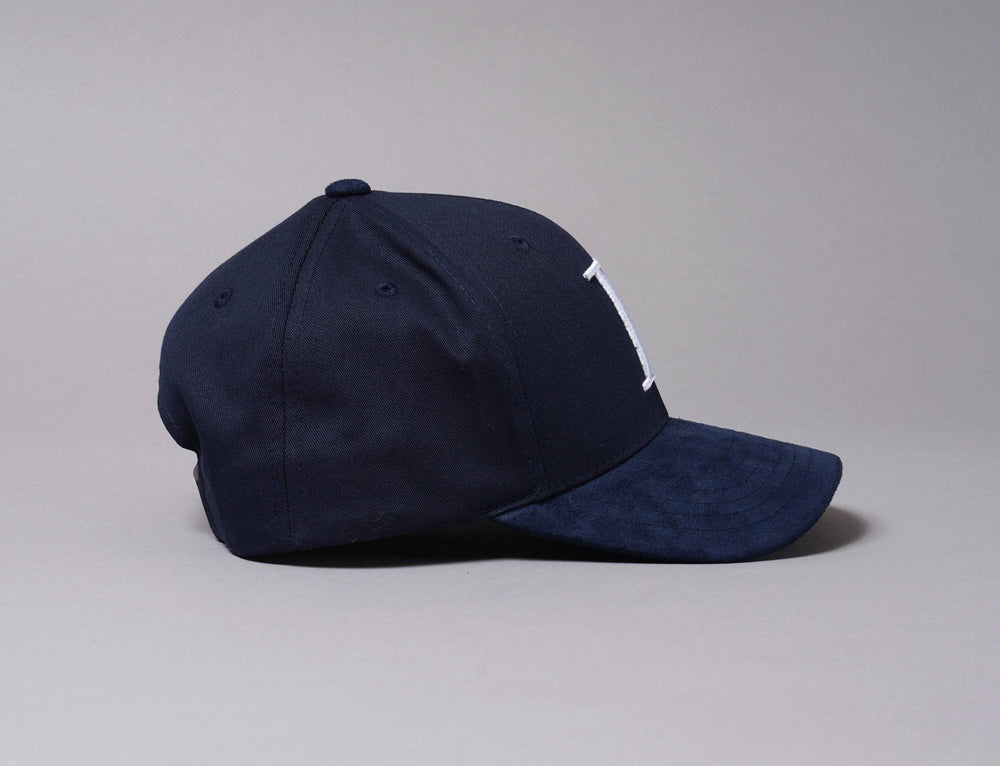 Cap Snapback Les Deux Baseball Cap Suede II Dark Navy/White Les Deux Snapback Cap / Blue / One Size