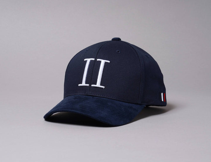 Cap Snapback Les Deux Baseball Cap Suede II Dark Navy/White Les Deux Snapback Cap / Blue / One Size