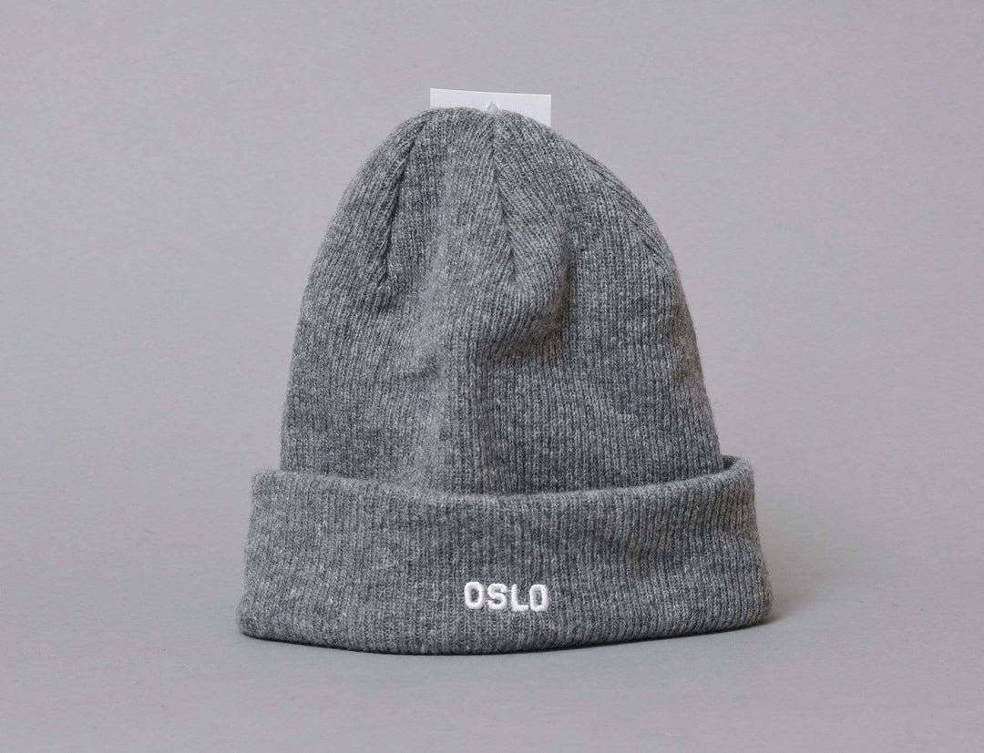 Beanie Cuff OSLO Wool Beanie Heather Grey/White LOKK Cuff Beanie / Grey / One Size