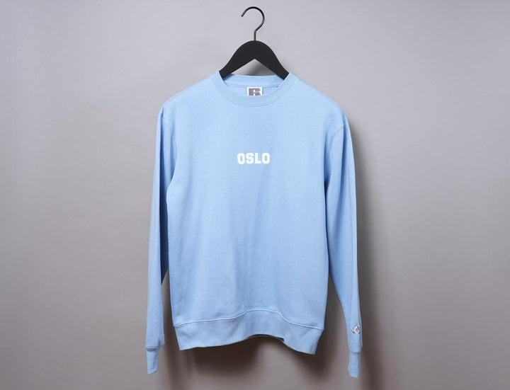 Clothing Sweater OSLO Crew Neck Sweater Light Blue/White LOKK