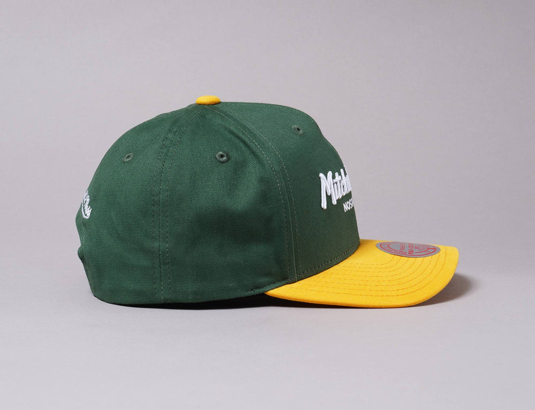 Snapback Cap Pinscript 2 Tone Pro Crown M&N Green/Yellow LOKK Snapback Cap / Green / One Size