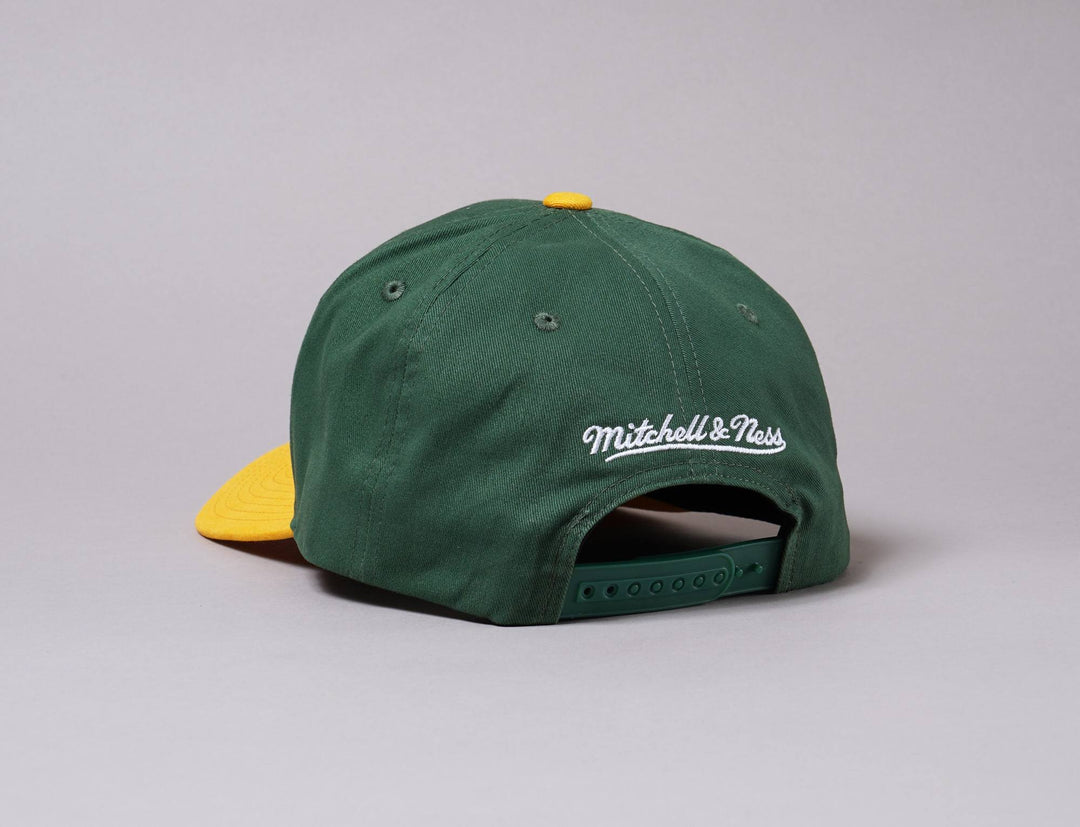 Snapback Cap Pinscript 2 Tone Pro Crown M&N Green/Yellow LOKK Snapback Cap / Green / One Size