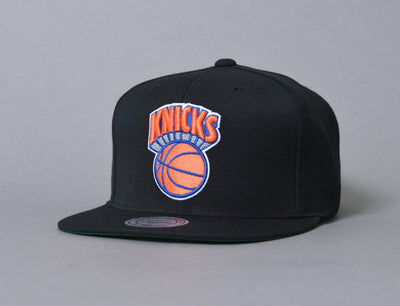 Cap Snapback Mitchell & Ness Wool Solid New York Knicks Black Mitchell & Ness Snapback Cap / Black / One Size