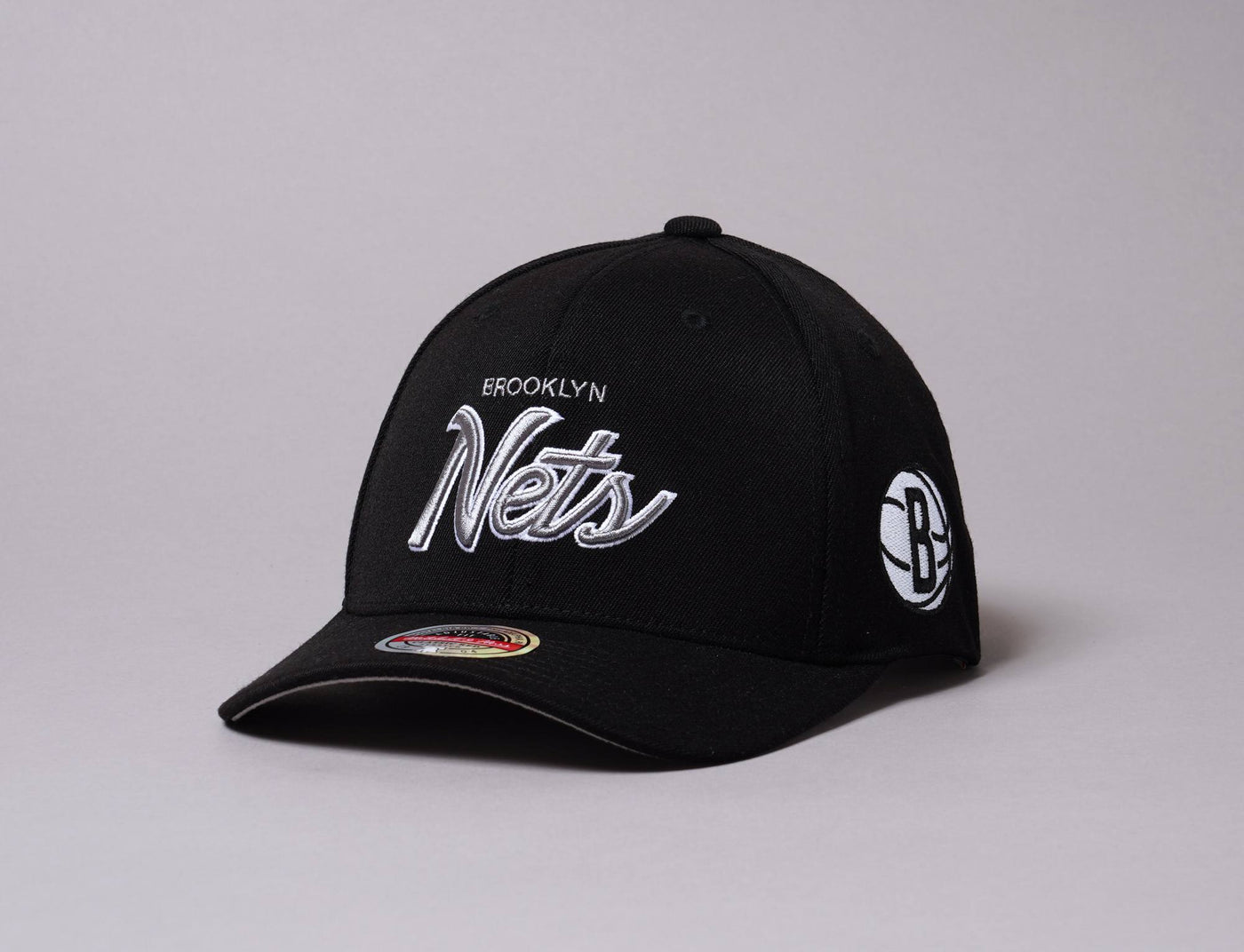 Cap Snapback Snapback Cap NBA Foundation Script Stretch Brooklyn Nets Black Mitchell & Ness Snapback Cap / Black / One Size