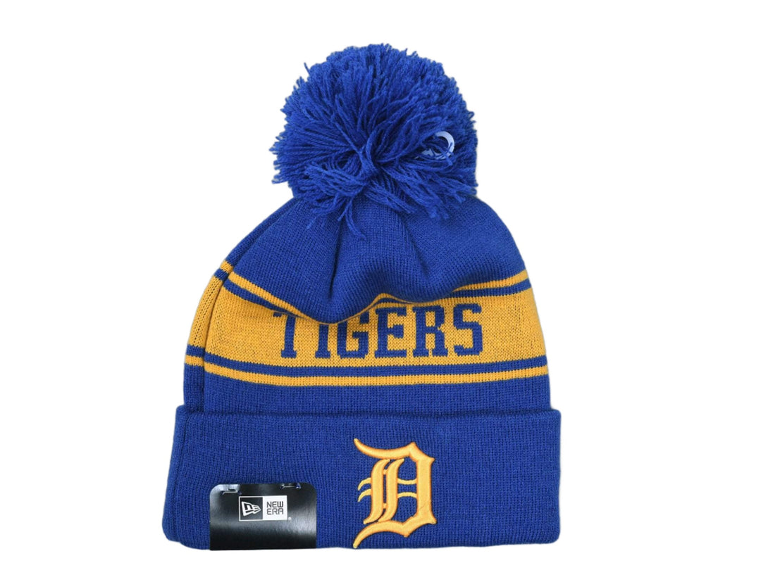 Beanie Bobble Seasonal Jake Detroit Tigers New Era Bobble Beanie / Blue / One Size