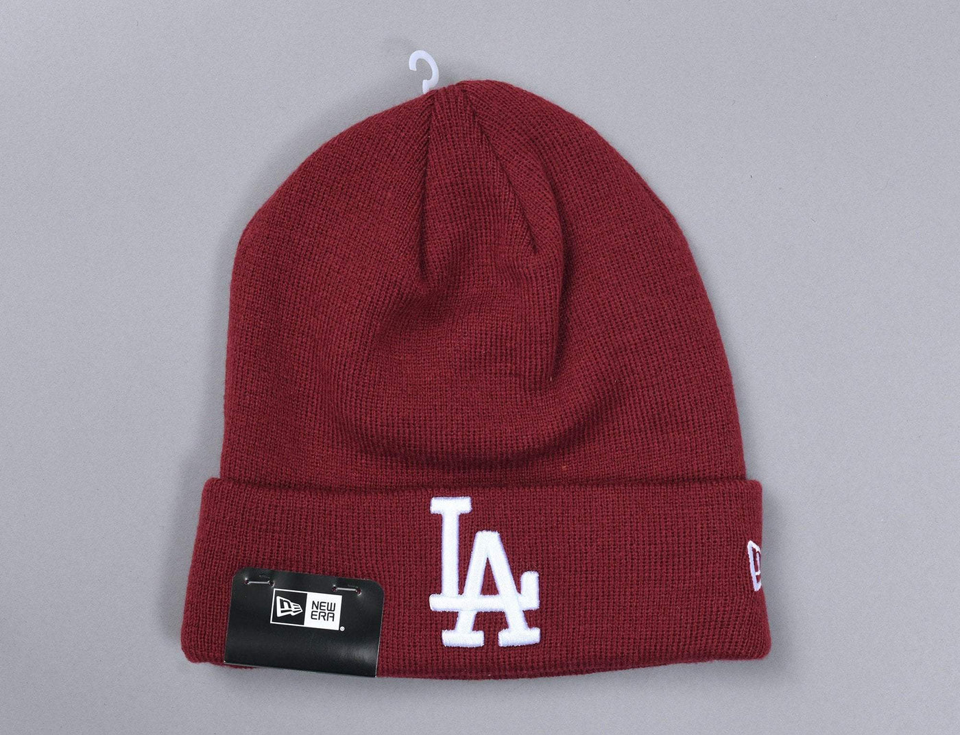 Beanie Cuff League Essential Cuff Knit LA Dodgers Cardinal/White New Era Cuff Beanie / Red / One Size