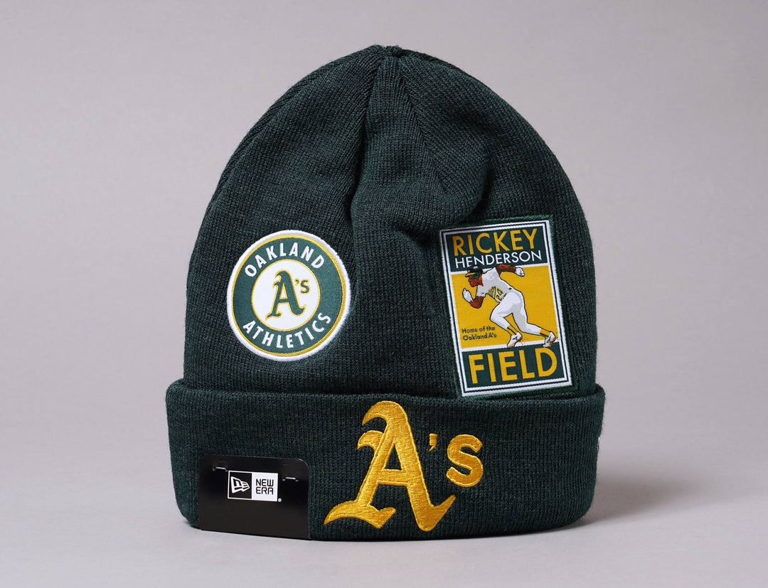 Beanie Cuff Cuff Knit Beanie Multi Patch Oakland Athletics New Era Cuff Beanie / green / One Size
