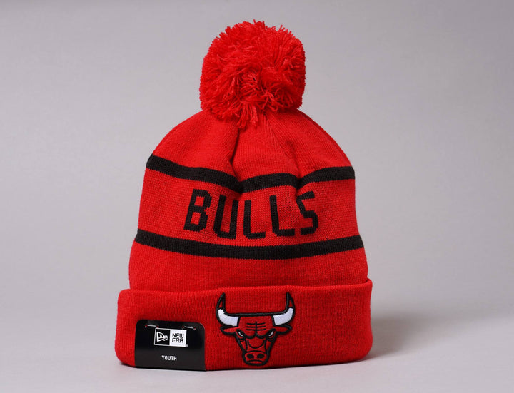 Beanie Kids The Jake Cuff Knit Bobble Chicago Bulls New Era Kids Beanie / Red / Youth