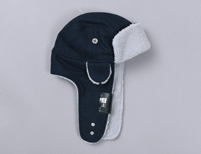 Beanie Trapper Winter Utility Melton Trapper Navy/Grey New Era