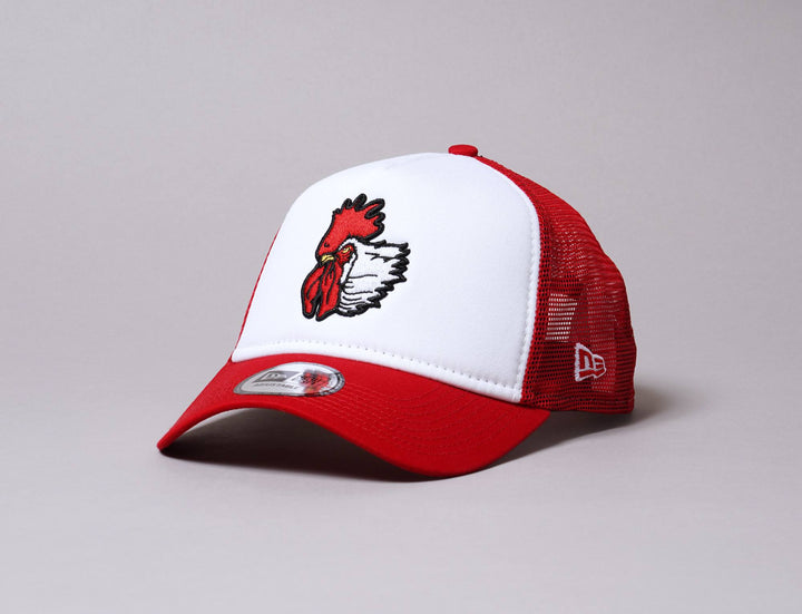 Cap Trucker Trucker Cap Minor League Port City Roosters New Era 9FORTY A-Frame Trucker / Red / One Size (55-60 cm)