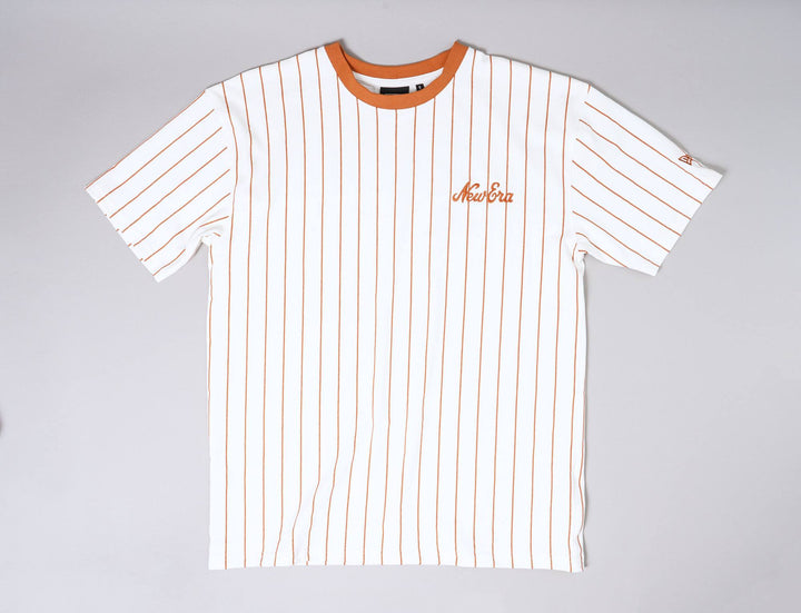 Clothing Tee NE Pinstripe Oversized Tee Off White/Toffee New Era