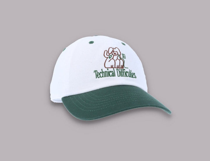 Cap Adjustable Playdude Technical Difficulties Cap White/Green Playdude Adjustable Cap / White / One Size