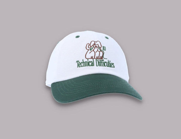 Cap Adjustable Playdude Technical Difficulties Cap White/Green Playdude Adjustable Cap / White / One Size