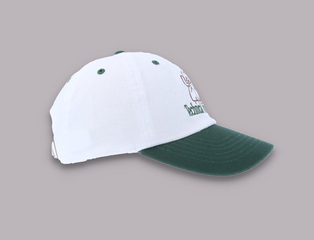 Cap Adjustable Playdude Technical Difficulties Cap White/Green Playdude Adjustable Cap / White / One Size