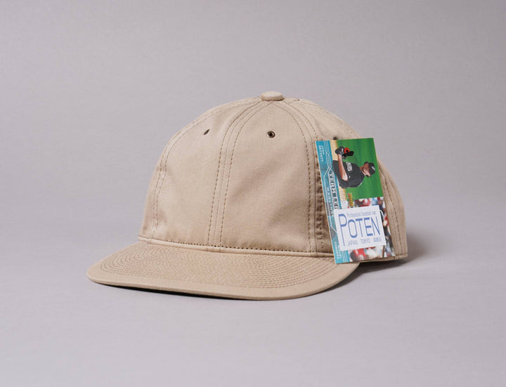 Cap Adjustable Poten Japan C Washer Cotton Cap Beige Poten Adjustable Cap / Beige / One Size