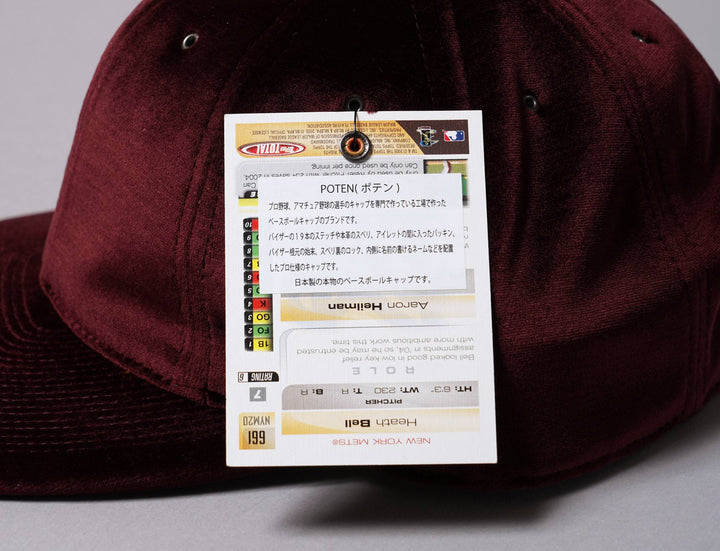 Cap Adjustable Poten Velour Cap Wine Red Poten Adjustable Cap / Red / One Size