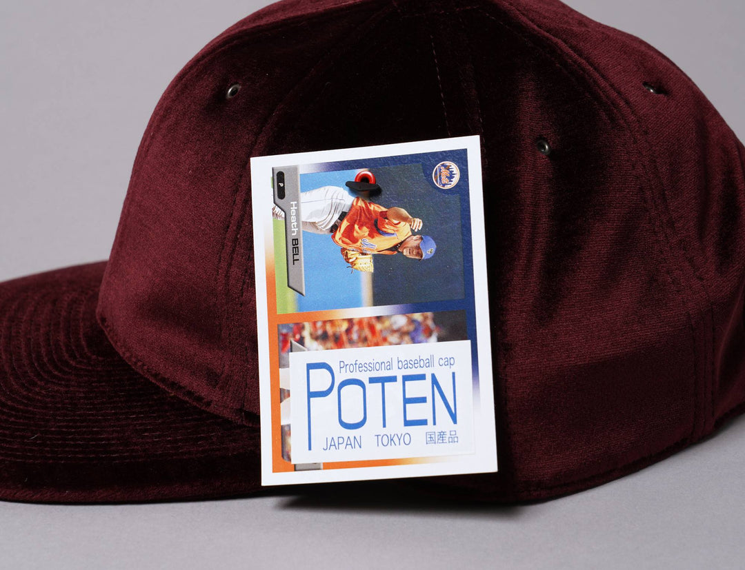 Cap Adjustable Poten Velour Cap Wine Red Poten Adjustable Cap / Red / One Size