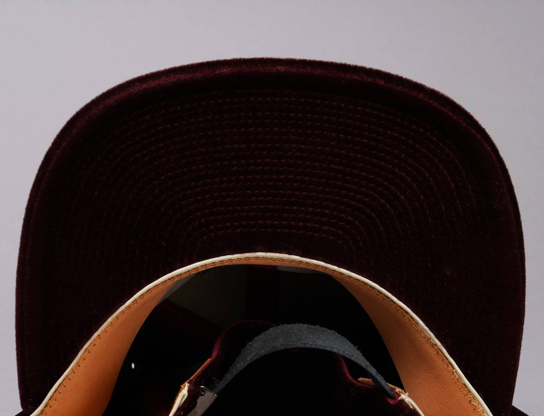 Cap Adjustable Poten Velour Cap Wine Red Poten Adjustable Cap / Red / One Size