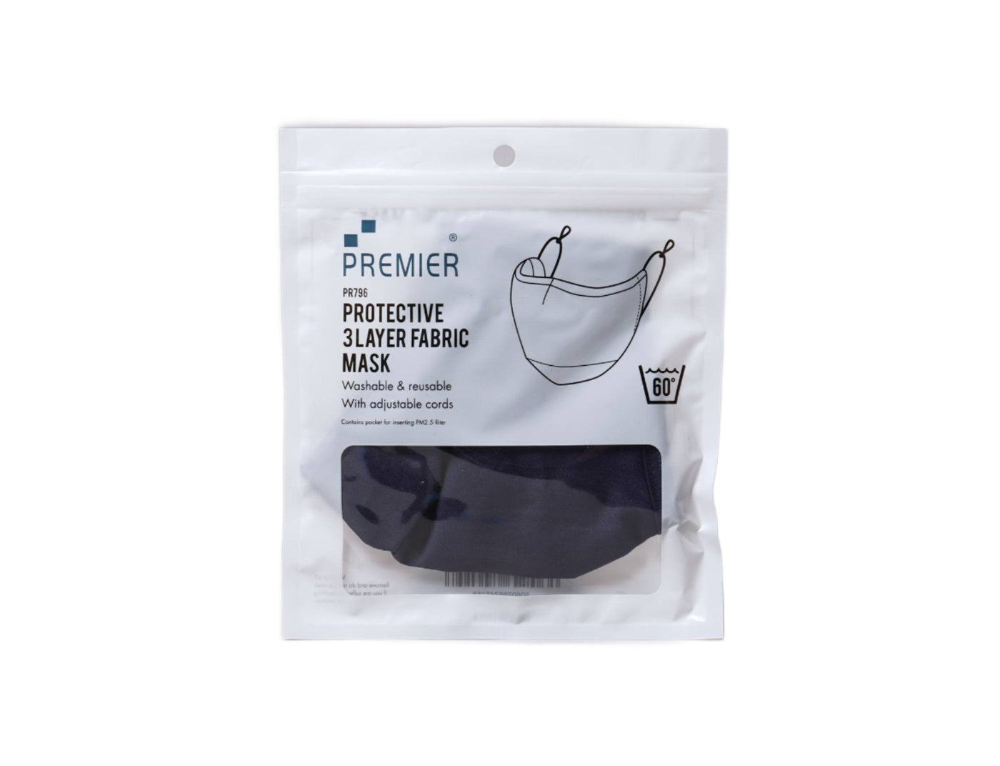 Accessorie Face Mask Premier Washable Fabric Mask Navy Premier Facemask / Blue / One Size