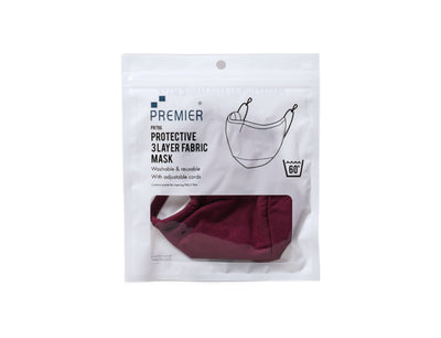 Accessorie Face Mask Premier Washable Fabric Mask Burgundy Premier Facemask / Red / One Size