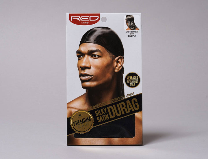 Beanie Durag Silky Satin Durag Red by Kiss Black Red by Kiss Durag / Black / One Size