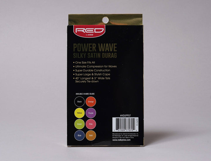 Beanie Durag Kiss Power Wave Silky Satin Durag Blue Red by Kiss Durag / Blue / One Size