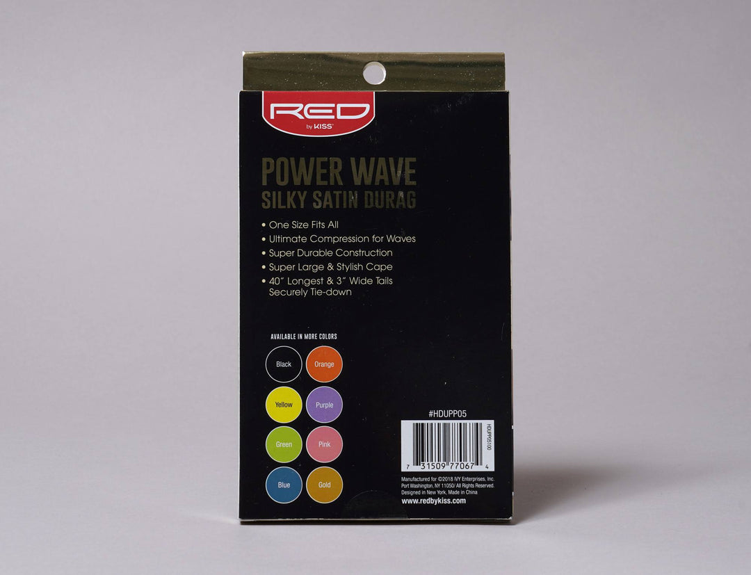 Beanie Durag Kiss Power Wave Silky Satin Durag Green Red by Kiss Durag / Green / One Size