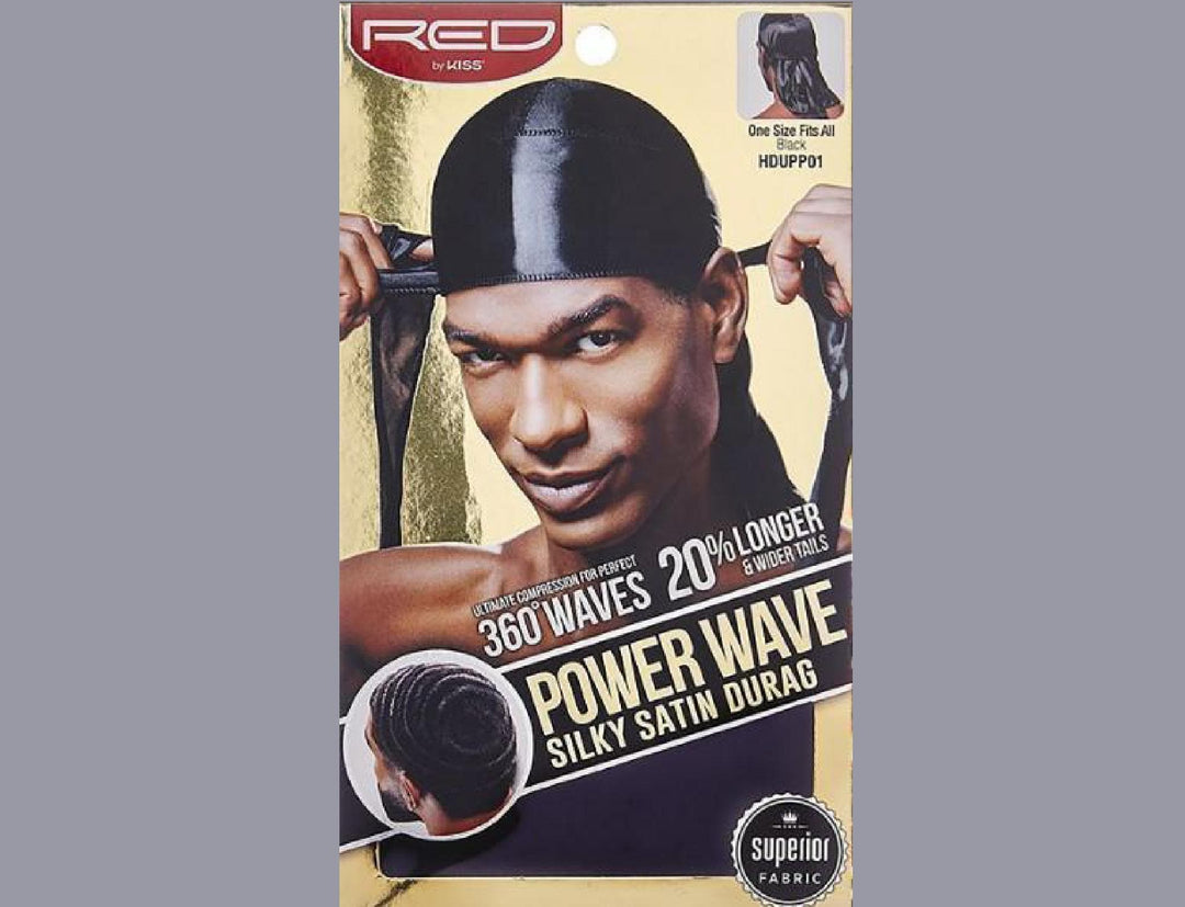 Beanie Durag Silky Satin Durag Red by Kiss Silver Red by Kiss Durag / Grey / One Size