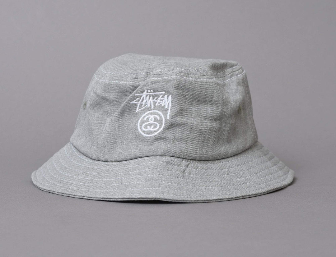 Hat Bucket Stussy Washed Stock Lock Bucket Hat Green Stussy