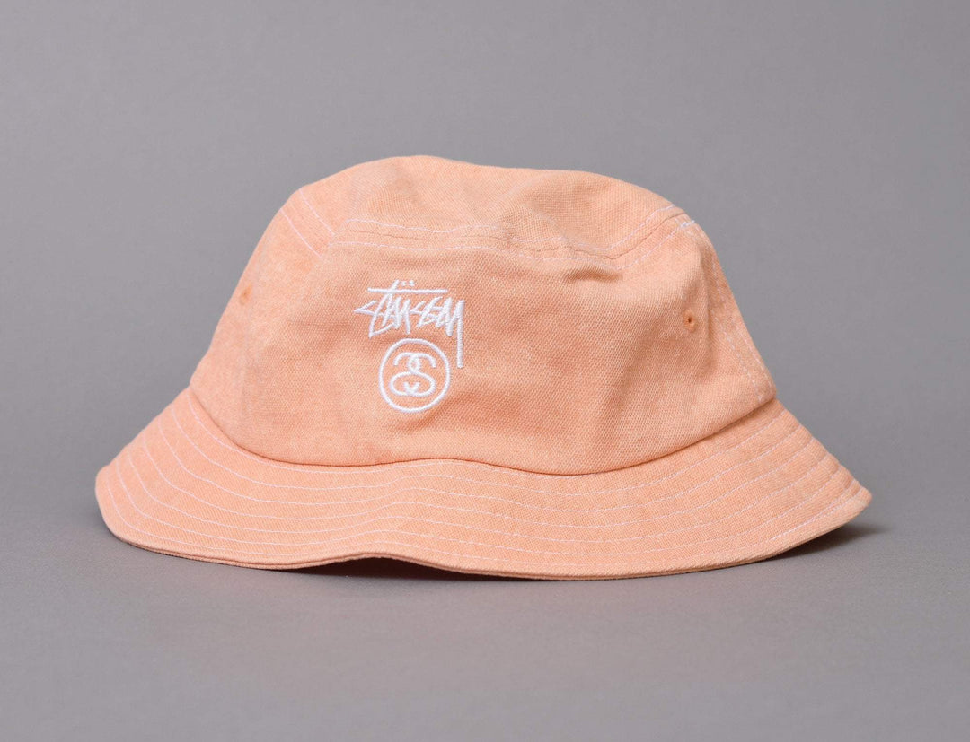 Hat Bucket Stussy Washed Stock Lock Bucket Hat Orange Stussy