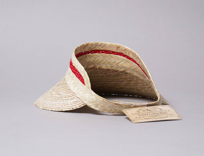 Cap Headband Sun Clip Visor Barn Palm Straw Red/Natural Sun Hats Visor Cap / Beige / One Size