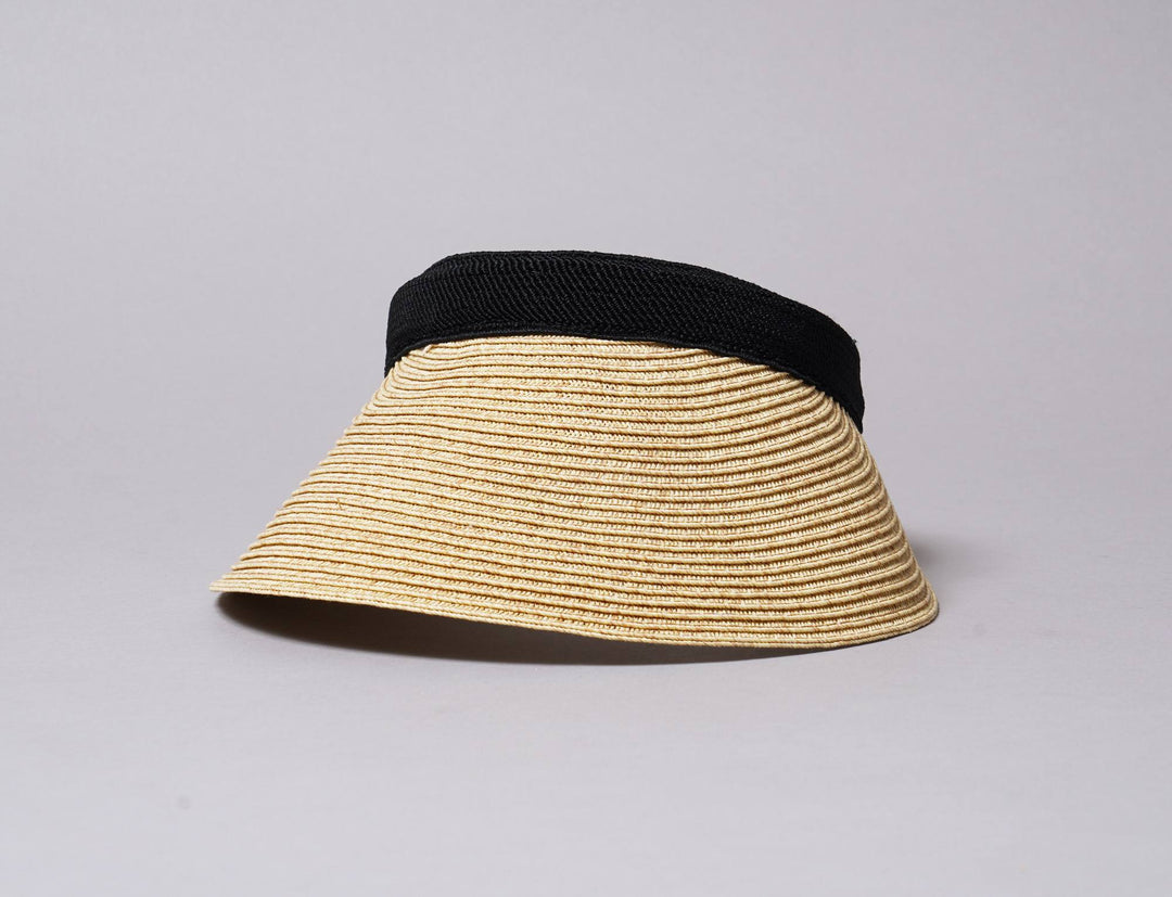 Cap Headband Sun Visor Clip Braided Toyo Clip Beige Sun Hats Visor Cap / Beige / One Size