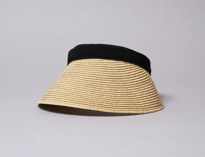 Cap Headband Sun Visor Clip Braided Toyo Clip Beige Sun Hats Visor Cap / Beige / One Size