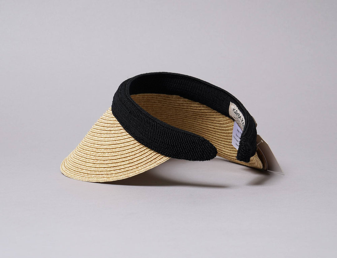 Cap Headband Sun Visor Clip Braided Toyo Clip Beige Sun Hats Visor Cap / Beige / One Size