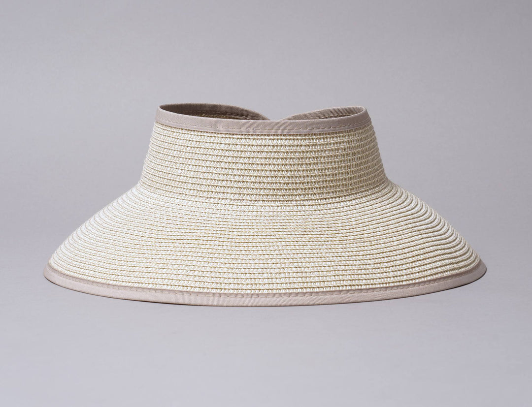 Cap Headband Sun Visor Hat Roll Up Ivory Sun Hats Visor Cap / Beige / One Size